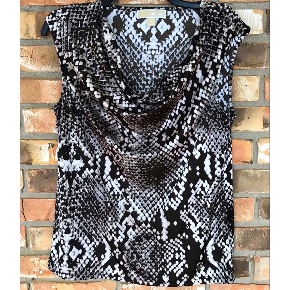 Micheal Kors Women’s Multicolored Animal Print Sleeveless Top Small